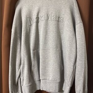 Authentic MaxMara Grey Embroidered Hoodie